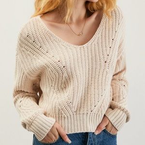 Pacsun Cream Knitted Sweater